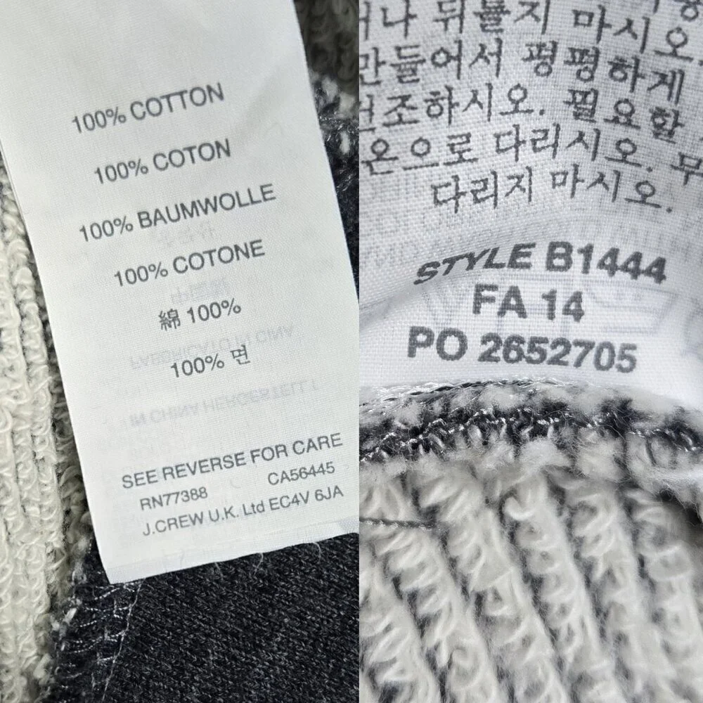J. Crew 100% Cotton Gray Blue Marled Studded Sweater B1444 As Seen On TV
